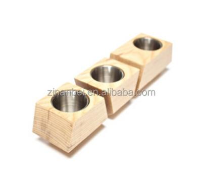 China Custom Made Natural Wooden Small Succulent Pots Wooden Planter Boxes for sale