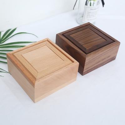 China Logo Storage Wooden Gift Boxes Black Walnut Wooden Custom Bamboo Boxes With Lid for sale