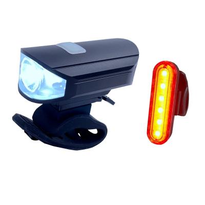 China Ningbo USB Rechargeable Factory Waterproof Type C USB Rechargeable Bicycle Light Set, Super Bright LED Bike Headlight and 6LED Tail Tail Light for sale