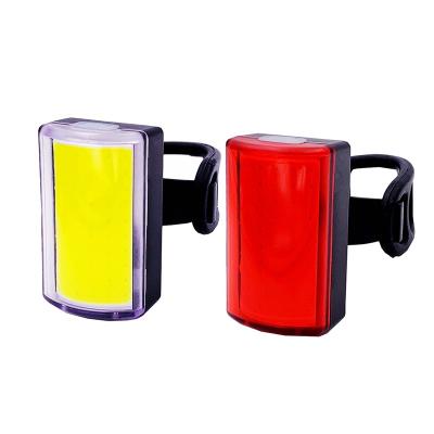 China Type C USB Rechargeable Bike Type C USB Rechargeable Light Set Powerful Front And Rear Lights, Bicycle Accessories For Night Riding, Cycling Safety for sale