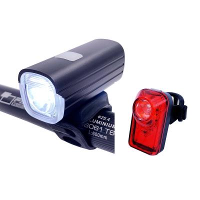 China Type C USB Rechargeable Ultra Bright Bike Light Set, Powerful Bicycle Front Headlight and Rear Tail Light, 4