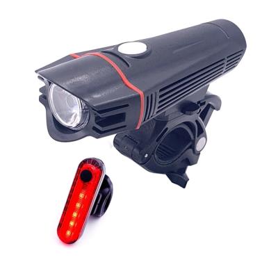 China Rechargeable via 2020 New Arrival USB Rechargeable Bicycle Light Set, 300 Lumens Bike Light Front and Rear Bike Light Kit for Cycling for sale