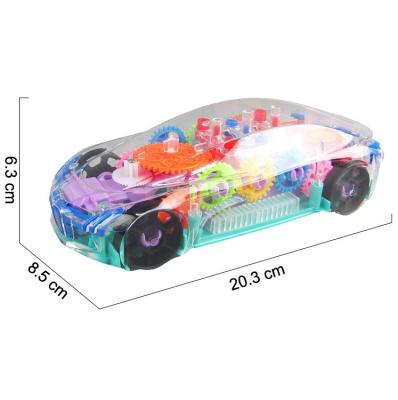 China Boy Battery Operated Toy Cars 20.3*8.5*6.3cm Child Coche Electrico Music Transparent Cover Light Gear for sale