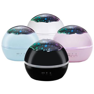 China 360 Degree Rotation Moon Sleep LED Night Light Baby Star Plastic Light Projector for sale