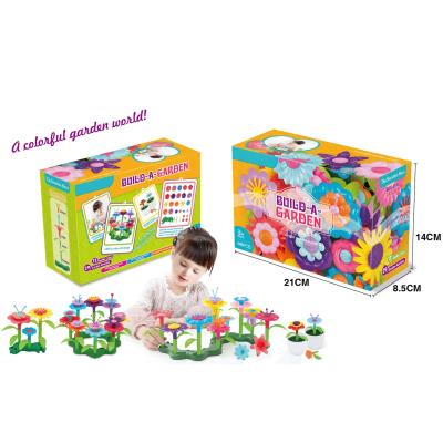 China PP Girls Creativity Game Educational Toy 46 PCS Blocks Garden Flower Building Toy for sale