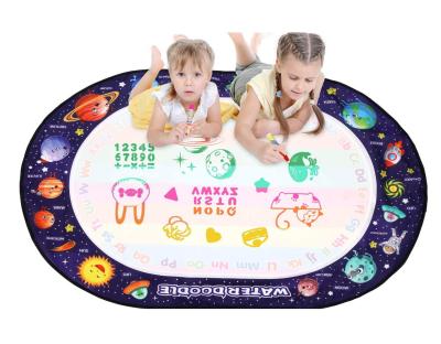 China Child Plastic Travel Learning Drawing Toy Space Theme Oval Water Aqua Magic Doodle Mat for sale