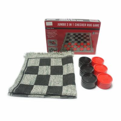 China Family Toys Tic Tac Toe Game 3 in 1 Large Chess Mat Set 33*23.5*5cm Controller Cover Board Game for sale