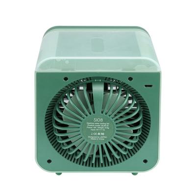 China 2021 Household Green Color Premade Fans Rechargeable Electronic Fan Mini Fan for sale