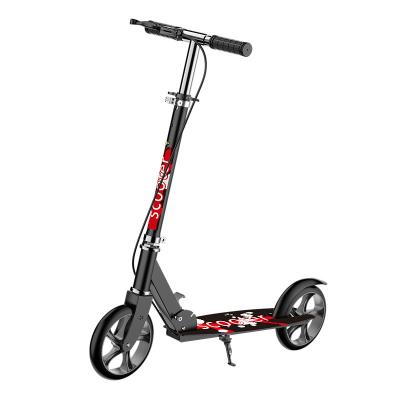 China Youth Height Adjustable Adults Folding Kick Scooter Foot Pedal Scooter With Hand Brake for sale