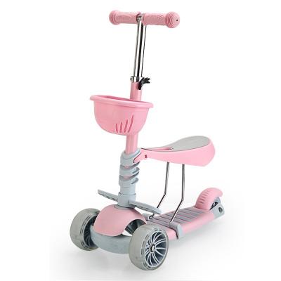 China Hot Sale Children 3 Wheels Kick Scooter Step Pedal Scooter Mute Wheels Sliding Push Scooter for sale