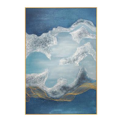 China Modern Hot Selling Wall Art For Hotel Restaurant Decor Handmade Abstract Seascape Oil Painting for sale