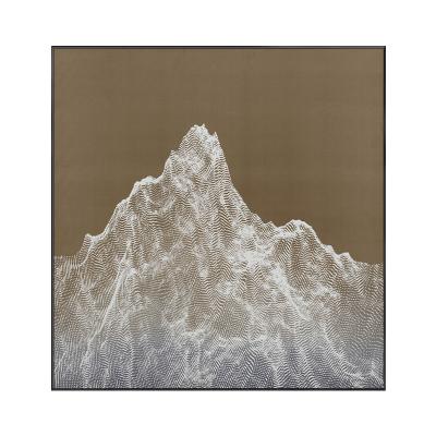 China CLASSIC Modern Minimalist Line Texture Relief Oil LANDSCAPE Paintings Wall Decor Abstract Mountain Art for sale