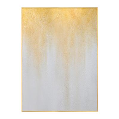 China Pure Hand Painted Golden American Hand Paint Style Oil Painting Wall Arts American Canvas Abstract for sale