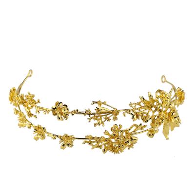 China Wholesale Fashionable Elegant Hair Accessories Color Crown Decoration Birthday Girl Gold Crown for sale