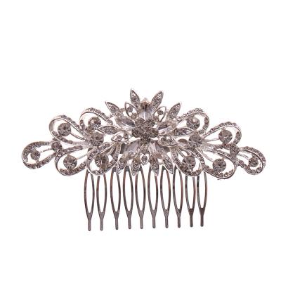 China Crystal Hair Wedding Accesories White Hair Comb Fancy Hair Comb Decorative Comb For Bridal for sale