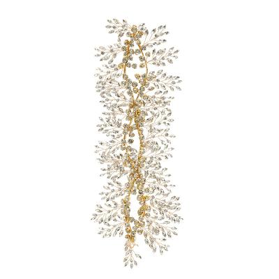 China New Material Friendly Hot Selling Wedding Dress Accessories Leaf Headdress Accessories Headpiece Gold Babies Headbands Bridal Accessories 100g for sale