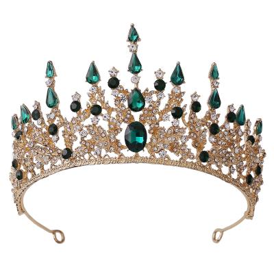 China Fashion Baroque Bridal Tiara Rhinestone Hair Accessories Princess Crown Wedding Dress Accessories for sale