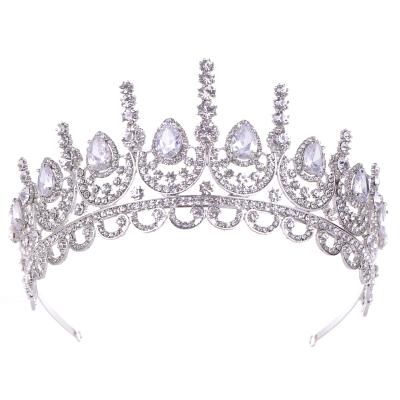 China Fashionable Elegant Brazilian Crown Mini Headpiece Baroque Crown Tiara Royal Wedding Hair Accessories for sale