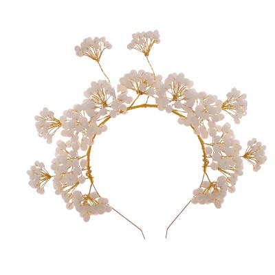 China Cute Head Hair Accessories Decoration White Pearl Beads Hair Bands Headbands For Women 2021 for sale