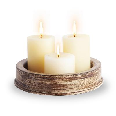 China New 2021 American home decoration Amazon candle holder metal candle holder tray home coffee table table decoration candle holder for sale