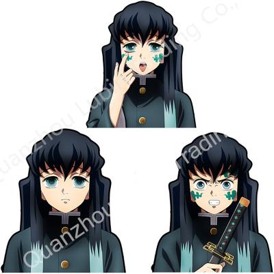 China Waterproof+Eco-friendly 3D Movement Muichirou Tokitou Movement Sticker Kimetsu No Yaiba Anime Stickers Waterproof Car Decals for sale