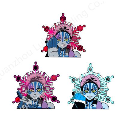 China Low MOQ Waterproof+Eco-friendly Anime Demon Killer 3D Motion Sticker Character 3D Lenticular Car Stickers Laptop Decor for sale