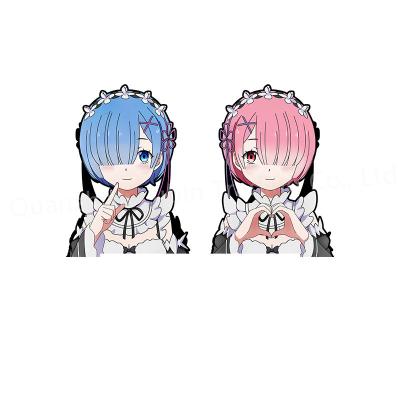 China Newest Rem Sticker Anime Re Zreo 3D Moving Home Accessories Waterproof+Eco-friendly Stickers Car Sticker Cartoon Decals for sale