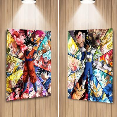 China Eco Friendly Wholesale 3D Lenticular Posters Two Characters Fight Flip Changing Pictures Manga Living Room Decor Wall Art Poster for sale