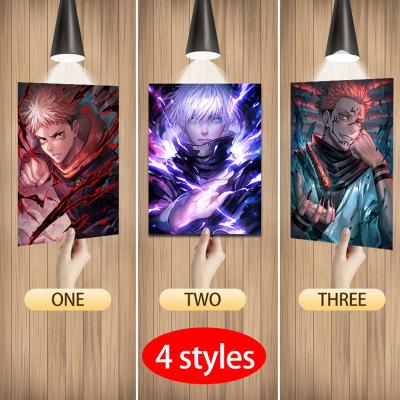 China Eco-Friendly Jujutsu Kaisen 3D Print Anime Poster Wall Art Painting Cartoon 3D Poster Print Lenticular Painting for sale