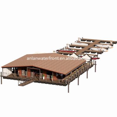 China Boat Shops Other Marine Supplies Galvanized Steel Or Aluminum Boat Fueling Floating Dock Dock With Floating Restaurant for sale