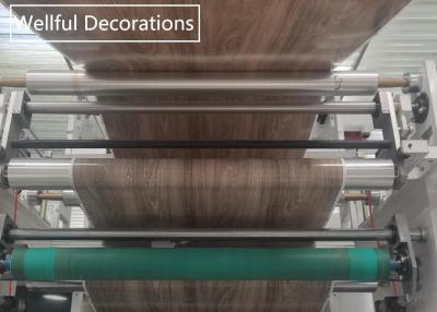 China Dark Wood Grain Ink Transfering PVC Film For Flooring Decoration for sale