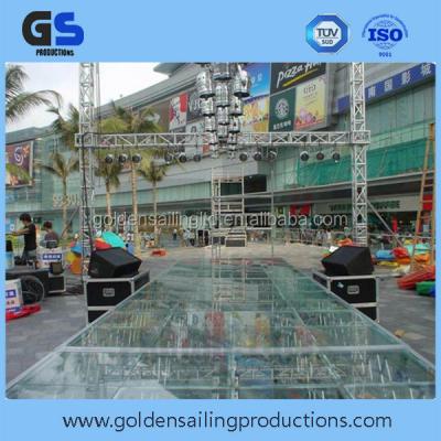 China Adjustable Aluminum Stage Used Small Stage Lighting Truss , Glass Stage For Outdoor Events Show Concert for sale