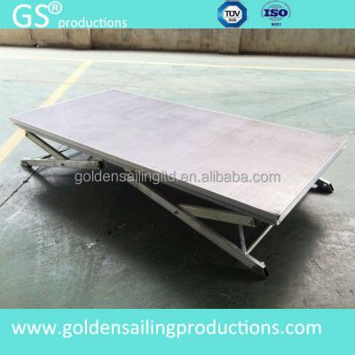 China Indoor& Outdoor Events New Products 1m X 2m Portable Stage Folding Platform , Scissor Stage Platform for sale