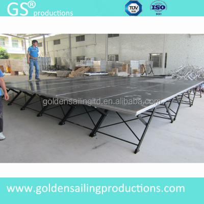 China Indoor& Vending Steel Portable Folding Stage Adjustable Outdoor Events , Carpet Stage Platform for sale