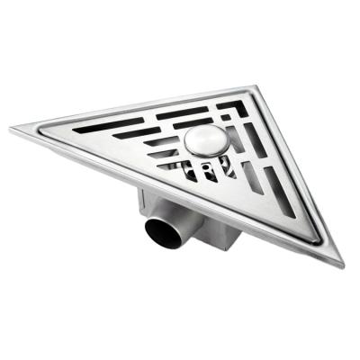 China Modern Toilet Floor Smell Proof Stainless Steel Displacement Triangle Floor Drain Large Floor Drain for sale