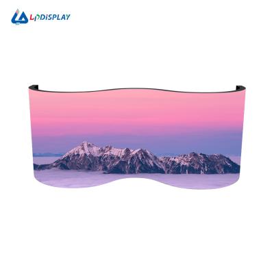 China LPDISPLAY Indoor Virtual LED Production Curved LED Sign Display Pantalla LED P3 Digital Wall Screen for sale