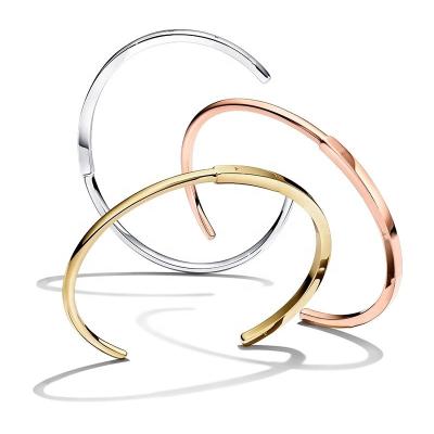 China Hot Hiphop Original New 100% 925 Sterling Silver Simple Looped Bracelet For Women's Valentine's Day Gifts for sale