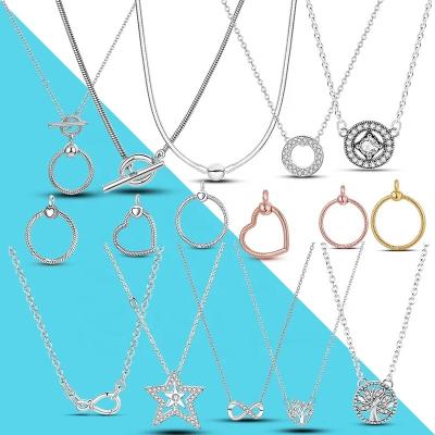 China Hiphop Fashion At The Moment Snake Chain Silver O Necklace Chunky Infinity Knot Pendant Necklace 925 T Bar Pendant Necklace For Women Gift for sale