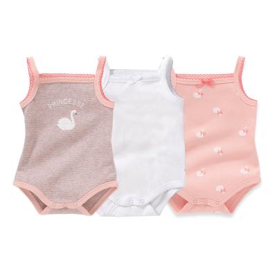 China Fashionable Customizable Single Vest Baby Overalls Suspender Cotton Infant Romper for sale