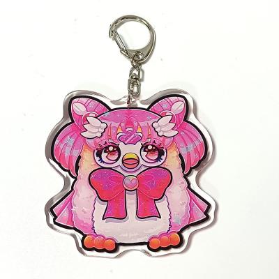 China Promotion Gift Custom High Quality Double Side Epoxy / Acrylic Glitter Key Chain 2022 Custom Printed Acrylic Charms for sale