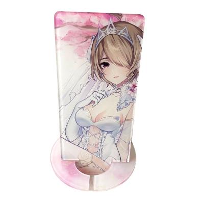 China Custom Made Custom Acrylic Table Stand Anime Printing Factory Charms Cell Phone Stand Acrylic Standee for sale