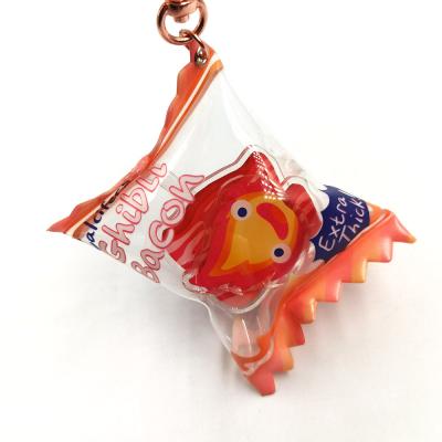 China Hot-selling Custom Adorable Custom Transparent Candy Acrylic Candy Key Chain Inflatable Charms For Gifts for sale