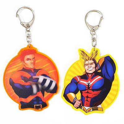 China Custom Promotion Custom Printing Color Acrylic Anime Key Chain Charm for sale