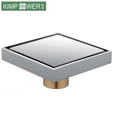 China Cheap Black Bathroom Tile Inster Price Brass Cover Grate Strainer Auto-end Brass Floor Drain With Trap for sale