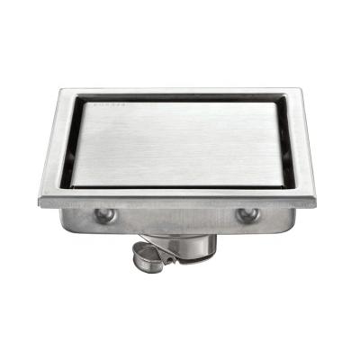 China Square Tile Inster Stainless Steel Smell Proof Floor Drain For Kitchen, Invisible Tile Insert Floor Trap for sale