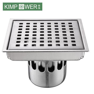 China Tile Inster Square Bathroom Drain Covers 304 Stainless Steel Drains Grate Floor Drain for sale