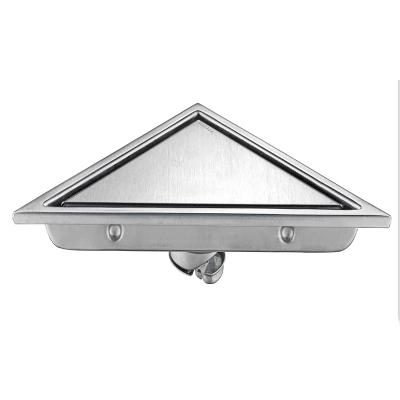 China Cheap tile care household stainless steel sus 304 triangular invisible floor drain for sale