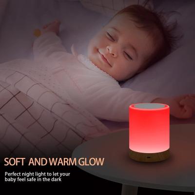 China Hthconvey Eco-friendly Hot Selling Portable Bedside Usb Rechargeable Night Light For Kids Baby Wireless Night Light for sale