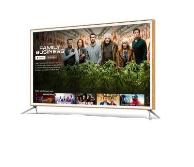 China WebOS 4K 43 Inch Official Wooden Frame Design WebOS New Smart 43 Inch Led TV for sale