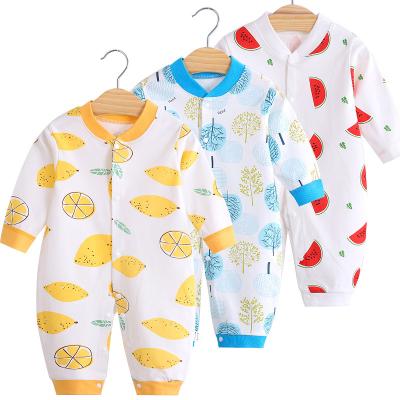 China Winter 100% Cotton Long Sleeve Overalls Clothes Cute Newborn Toddler Baby Home Romper Clothes Clothes for sale